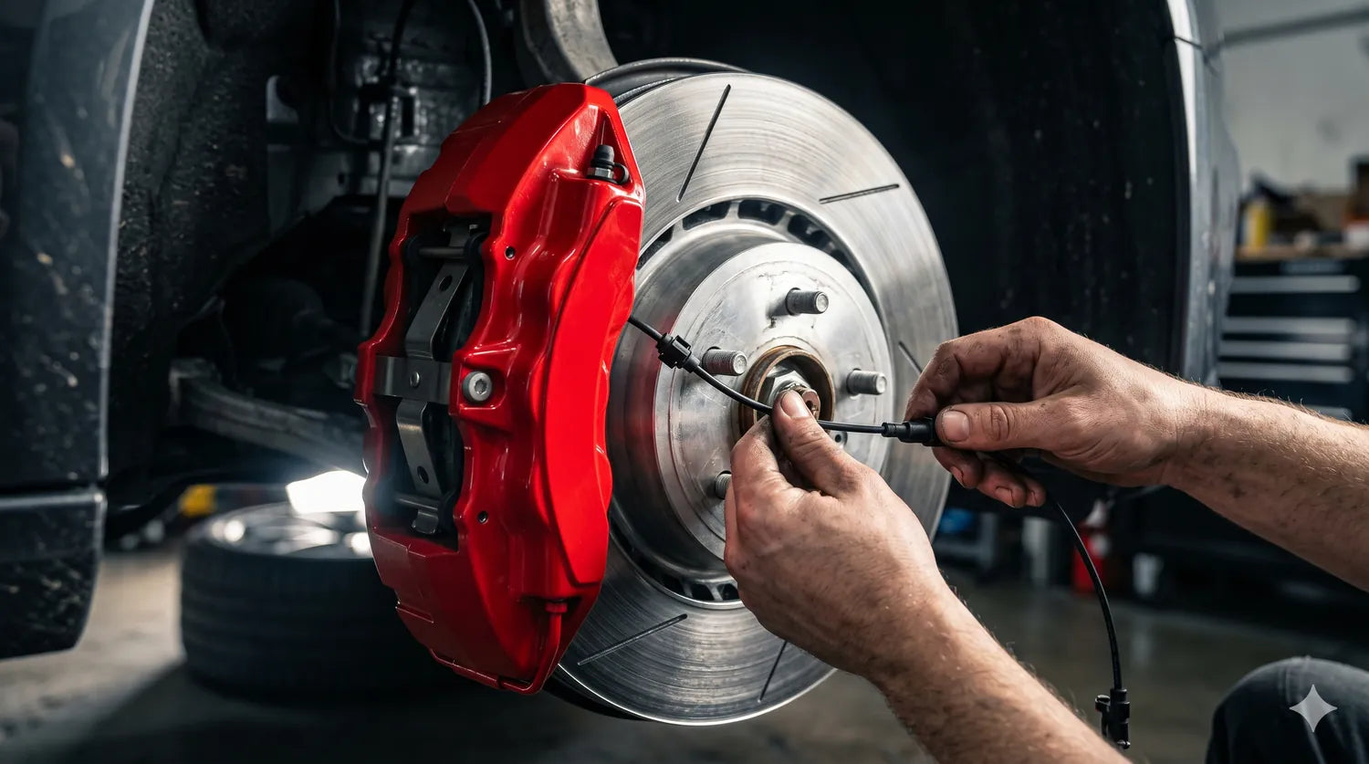Brake caliper and rotor service on a European car