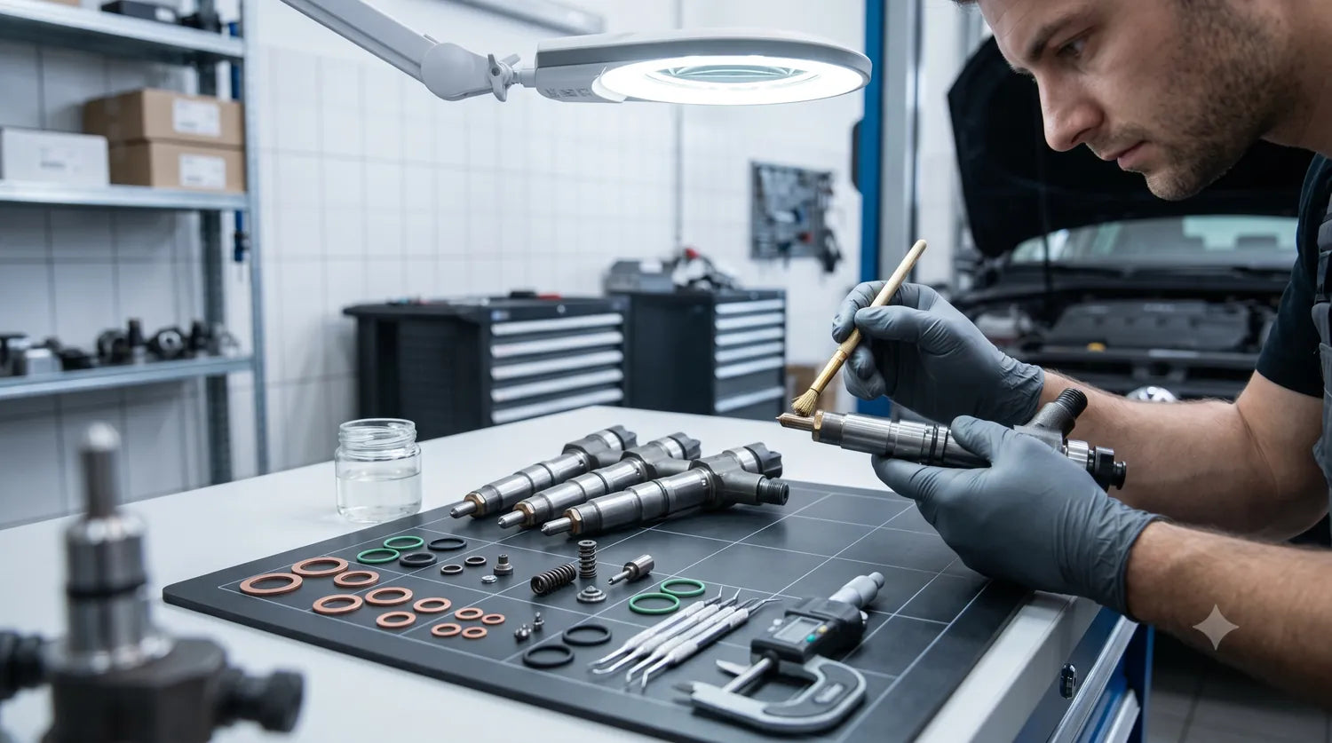 Diesel fuel injector service at The Dub Shop